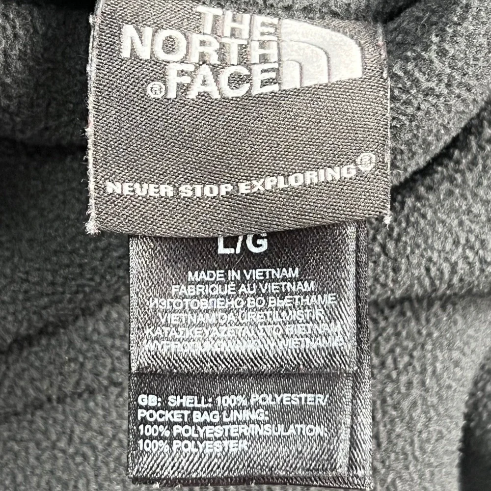 The North Face Mens Reversible Fleece Vest Black Gray Large NF0A2TCC
